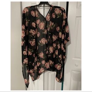 Sheer Floral Kimono- Large